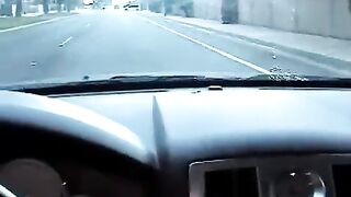 A chick gave a blowjob to her friend in the car