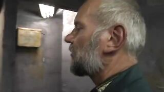 Rough sex with a young girl in the prison yard in this eporn video