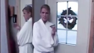 The husband tied his wife and fucked a heifer
