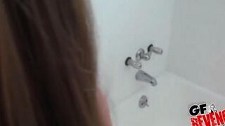 Homemade blowjob sex in the toilet bowl
