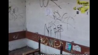 A girl isn't embarrassed to make a blowjob in public places, she loves it