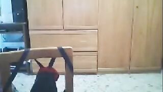 A girl has sex in front of her husband's webcam