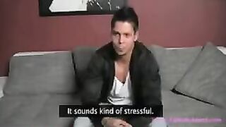 A beautiful woman is an agent conducting a man’s casting for eporn