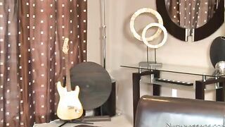 Girl washes and caresses a guy’s cock in the shower stream