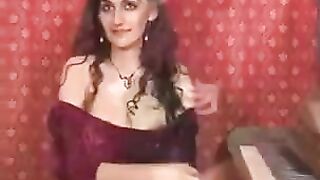 Fingered amateur pussy with long hair, no panties or stockings