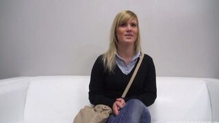 Blonde babe from the Czech Republic gets fucked on casting