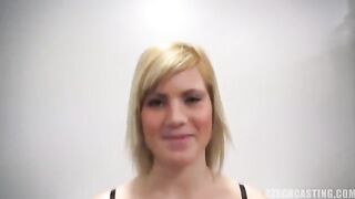 Blonde babe from the Czech Republic gets fucked on casting
