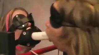 Two lesbians are having fun with each other using sex toys