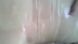 Put a condom on the dick and masturbate it in your hands