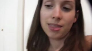 A blowjob with a beautiful girl at home in high quality