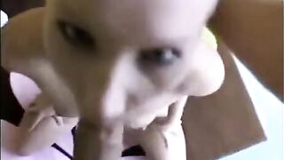 The girl made a deep blowjob, showcasing her skills in every move