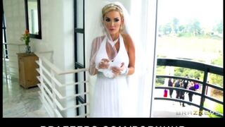 The bride got painted and immediately began to jump on the witness