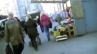 Fucked a blonde on the street, whom he had ordered