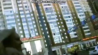 Fucked a blonde on the street, whom he had ordered
