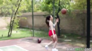 A gift for a basketball player from an extra-hot brunette
