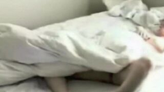 Hidden camera in the bedroom captures intimate moments of solo play