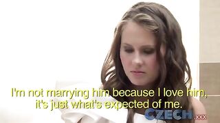 A drunken bride got lesbian sex with a witness to her wedding