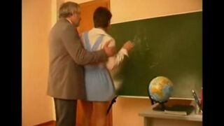 The old teacher seduced and fucked a student in a steamy encounter