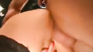 A German whore got a hard cock in her mouth and ass