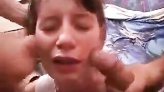 The woman likes to have sex with a young guy in her room