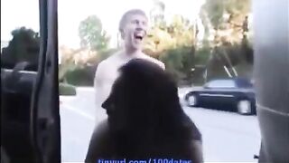 Beautiful woman has a rough sex with her boyfriend in police uniform