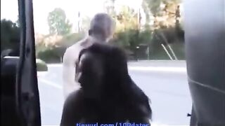 Beautiful woman has a rough sex with her boyfriend in police uniform