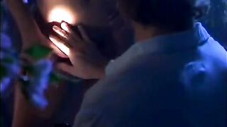 Romantic sex in foggy wet weather