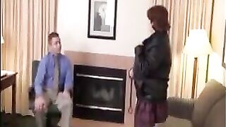 A fat woman fucks her boss, who likes big women very much