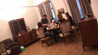 Students organized an orgy at the party, inspired by a wild Russian swing scene