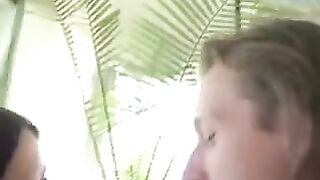A girl walked on a street, not suspecting a hidden camera filming her