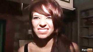 The girl plays with a dildo without removing her panties, showcasing solo mastery