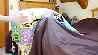 A girl with a lustful look is tied up by her brother in a daring act