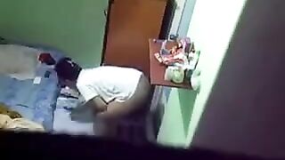 Spy cam in a girl’s room in the hostel, eporn style