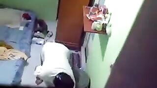Spy cam in a girl’s room in the hostel, eporn style