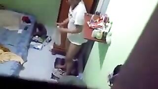 Spy cam in a girl’s room in the hostel, eporn style