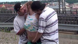 Amateur MHM - Hot Brunette Gets Fucked by Two Guys in a Threesome