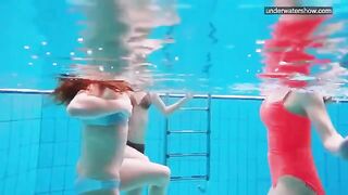 Naked beauties in the pool, hidden camera captured it all
