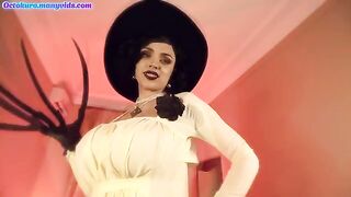 Lady Dimitrescu fucks her man slave in an Octokuro cosplay
