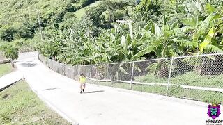 Busty PAWG gets her booty pounded after a run