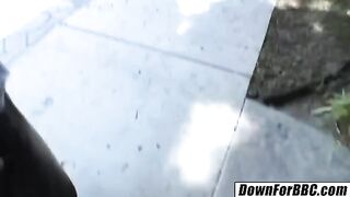 The monster BBC of a black guy destroys the pussy of MILF Lisa Ann