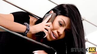 Hot Latina chick Canela Skin stuck and fucked in HD