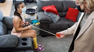 Adorable princess in all positions, pleasing with her tight little holes