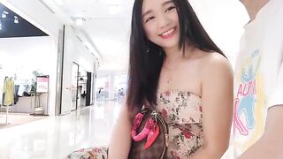 An appetizing Asian girl seduces a passerby and fucks with him