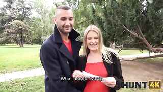 A stranger knocks a pregnant woman and her husband, offering a hefty sum