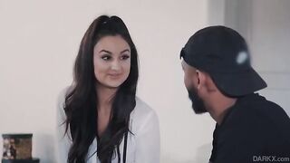 Schoolgirl Eliza Ibarra gets a pussy full of cock in a steamy scene