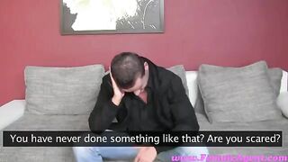 A cute girl was fucked in her pussy at the casting couch