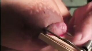 Big tits tortured with rope bondage and nipple clamps