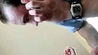 Fisting sex with a mobile phone and remote control as a toy