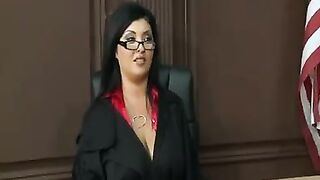A mature woman with big boobs in a police uniform gets fucked