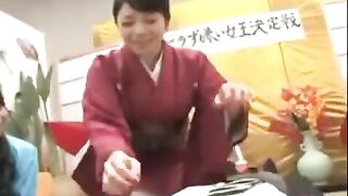 Hairy Asian pussy sex in the public hot spring
